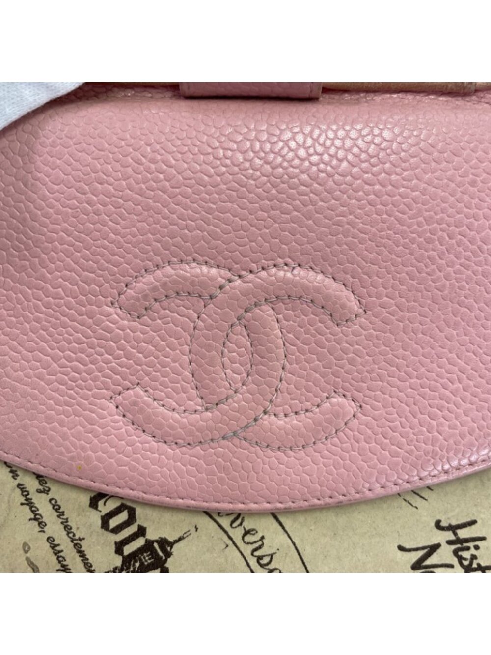 Chanel Fold Wallet Hook CC Logo Caviar Leather Pink - Picture 9 of 15